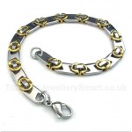 Titanium Gold Half Crescent Bracelet