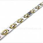 Titanium Gold Half Crescent Bracelet
