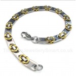 Titanium Gold Half Crescent Bracelet