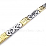 Titanium Gold Cross Bracelet