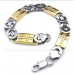 Titanium Gold Cross Bracelet