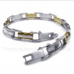 Titanium Gold Serrated Bracelet