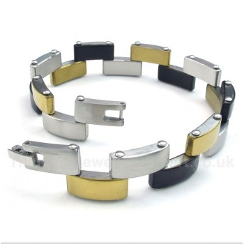 Titanium Gold Black Bracelet