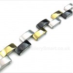 Titanium Gold Black Bracelet