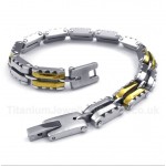 Titanium Gold Serrated Bracelet