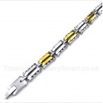 Titanium Gold Serrated Bracelet