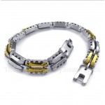 Titanium Gold Serrated Bracelet