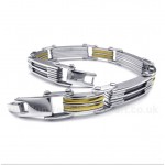 Titanium Cable Gold Bracelet