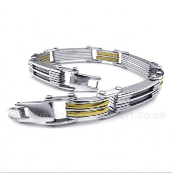 Titanium Cable Gold Bracelet