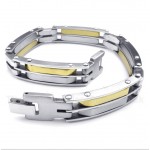 Titanium Gold Cable Bracelet