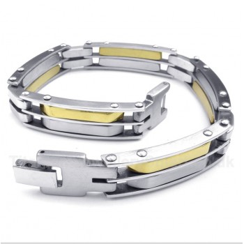 Titanium Gold Cable Bracelet