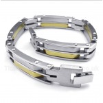 Titanium Gold Cable Bracelet