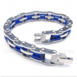 Titanium Blue Rubber Bracelet