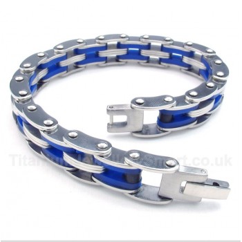 Titanium Blue Rubber Bracelet