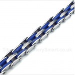 Titanium Blue Rubber Bracelet