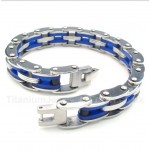 Titanium Blue Rubber Bracelet