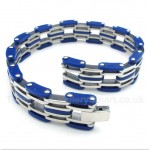 Titanium Blue Rubber Bracelet