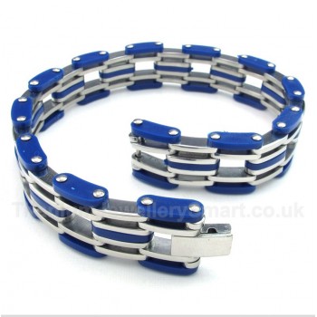 Titanium Blue Rubber Bracelet