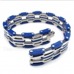 Titanium Blue Rubber Bracelet