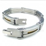 Titanium Gold Cable Bracelet