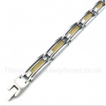 Titanium Gold Cable Bracelet