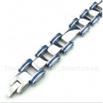 Titanium Blue Rubber Bracelet