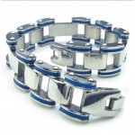 Titanium Blue Rubber Bracelet