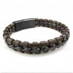 Titanium Leather Bracelet