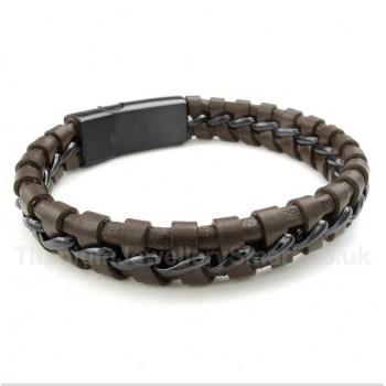 Titanium Leather Bracelet