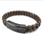 Titanium Leather Bracelet