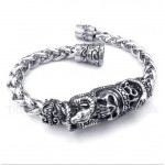 Titanium Casted Skull Bracelet