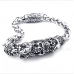 Titanium Casted Skull Bracelet