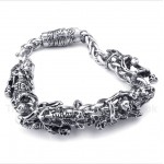 Titanium Casted Skull Bracelet