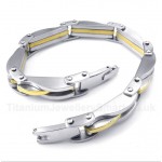 Titanium Gold Wave Bracelet