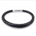 Titanium Leather Bracelet