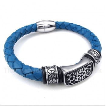 Titanium Leather Bracelet