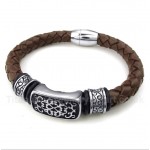 Titanium Leather Bracelet