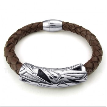 Titanium Leather Bracelet