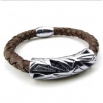 Titanium Leather Bracelet