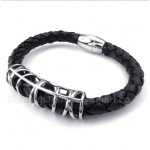 Titanium Leather Bracelet