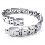 Titanium Greek Meander Pattern Bracelet