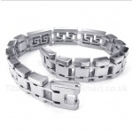 Titanium Greek Meander Pattern Bracelet