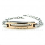 Titanium Gold Couple's Bracelet
