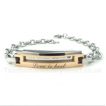 Titanium Gold Couple's Bracelet