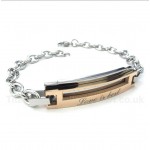 Titanium Gold Couple's Bracelet