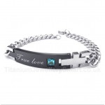 Titanium Diamond Couple's Bracelet