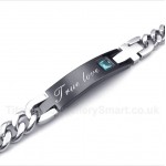 Titanium Diamond Couple's Bracelet