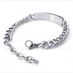 Titanium Black Crystal Mens Couple's Bracelet