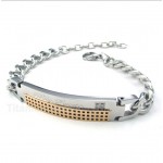 Titanium Diamond Womens Couple's Bracelet