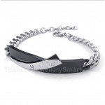 Titanium Black Mens Couple's Bracelet